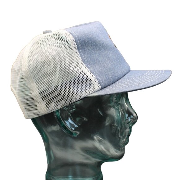 ASGROW Seed Mesh Trucker Snapback Hat Cap Vintage Lt Blue Denim Style K-Products - Picture 6 of 8